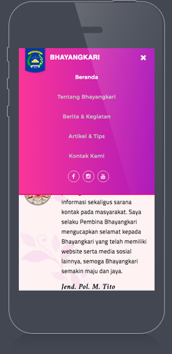 Homepage Smartphone Menu Click