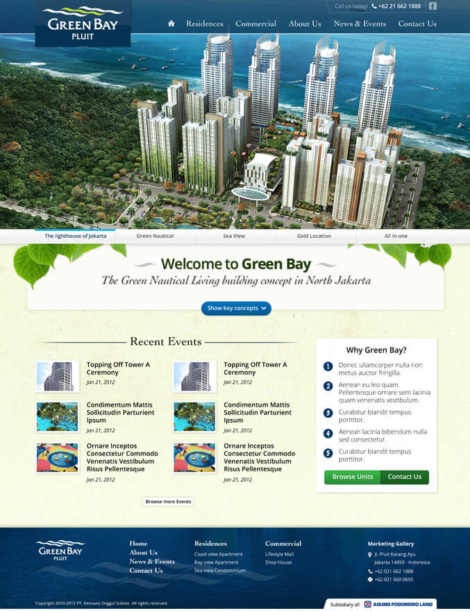Portofolio Web Design Green Bay Pluit Stucel